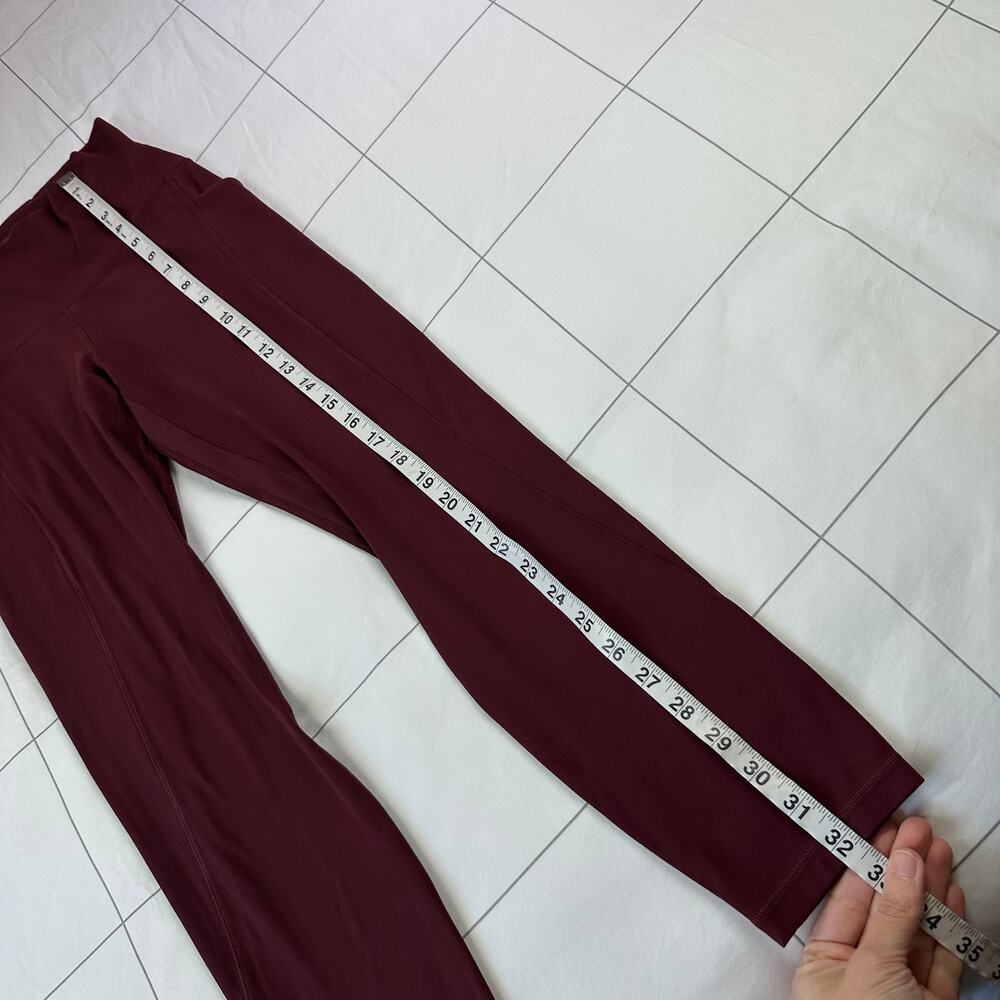 Lululemon Leggings Womens 6 Align High Rise Pockets 25" Red Merlot Yoga Pilates - Picture 12 of 12